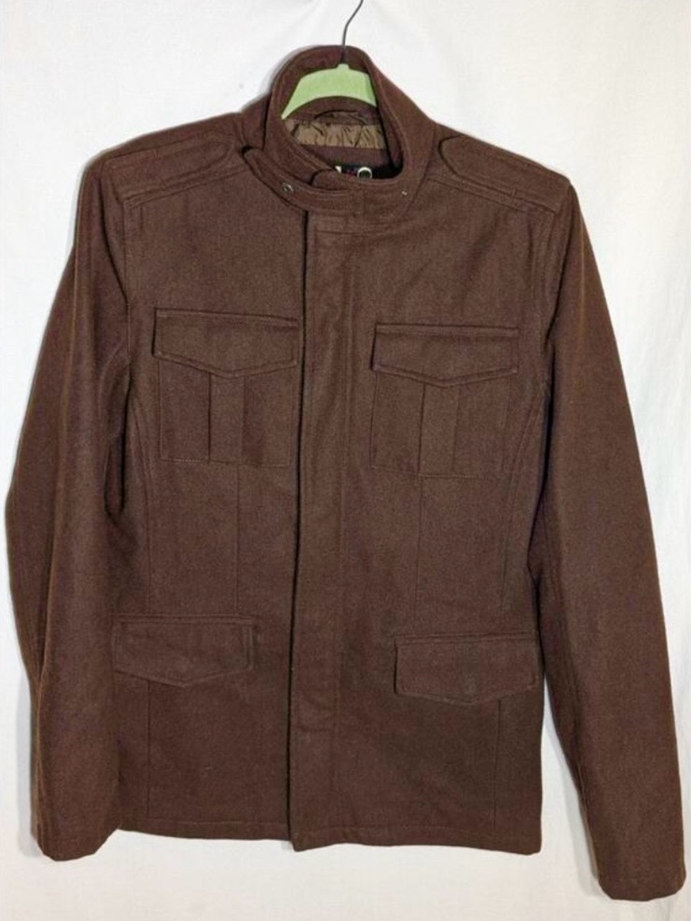 Guess Men's Brown Vintage Military-Style Jacket | EUC